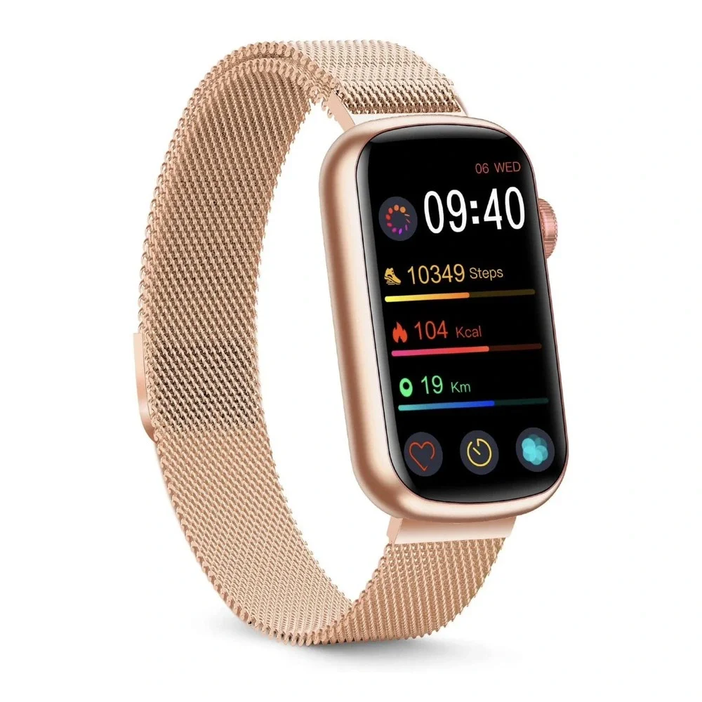 FITVII Slim Fitness Tracker with BOxygen, Blood Pressure, smart watch Rose Gold